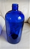 Huge Maryland Glass Company cobalt blue glass bottle measuring 13 inches tall for home decor and storage display