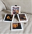 Four square ceramic coasters featuring colorful Ultimate Spider-Man and Venom comic book cover illustrations