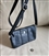 Stone Mountain black three compartments purse shoulder bag and wristlet in textured design and colorful interior lining