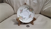 Preowned vintage Minton porcelain china saucer in the York pattern with floral design