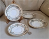 Henley porcelain saucers set of 4 Ansley England porcelain kitchen accessories