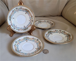 Henley porcelain saucers set of 4 Ansley England porcelain kitchen accessories