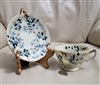 Beautiful porcelain teacup and saucer made in Japan floral elegant design