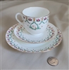 Lomonosov Russian porcelain teacup saucer plate multicolor elegant design collectible
