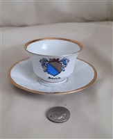 Zurich Crest Bavaria Schumann teacup and saucer small porcelain cup collectible table setting accessories