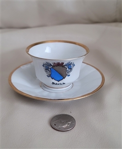 Zurich Crest Bavaria Schumann teacup and saucer small porcelain cup collectible table setting accessories