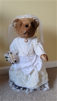 vintage 1987 danbury mint lady elizabeth wedding bear with stand and certificate vintage 1987 danbury mint lady elizabeth wedding bear with stand and certificate
