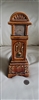Vintage Ezra Brooks 1970 porcelain grandfather clock whiskey decanter with cork stopper