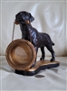 Black brown Labrador large picture frame elegant resin or other material dog statue with picture frame home decor