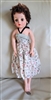 Vintage 17" doll in floral dress 1950 style collectible vintage dolls and gifts