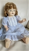 Large 21 inch 1940s composition mama doll with working sleep eyes one shoe and slip
