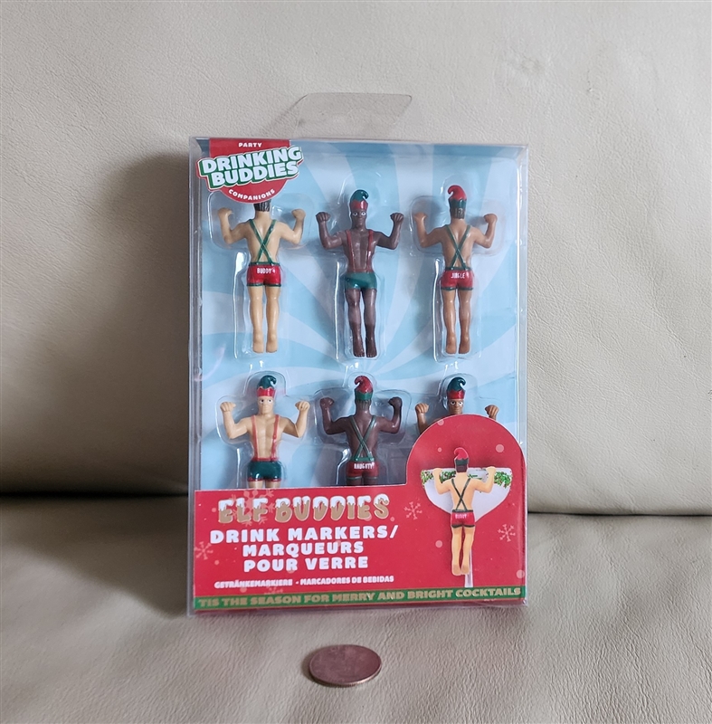Elf Buddies Drinking Buddies drink markers set of 6