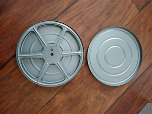Scherer 8 mm metal film storage reels with cases