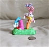 Warner Bros 1994 Tiny Toons Adventures McDonalds Happy Meal Buster Bunny and Babs Bunny moving Toy, gift idea.