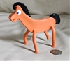 . Pokey Gumby's Horse Vintage Bendable Toy 4-3/4" long orange pony., Jeremy toys.