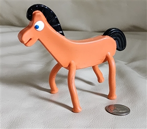 Pokey orange bandable pony vintage Gumby toy