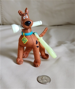 2000 burger king scooby-doo plush keychain with glow flashlight preowned