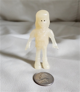Vintage Burger King Kids Club Glo Force IQ glow in the dark plastic action figure with blue snap suit 1995