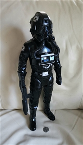 Preowned vintage 18 inch Jakks Pacific Star Wars TIE Fighter Pilot action figure 2014
