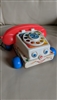 1961 Fisher Price Chatter Pull Along Rotary Phone in multicolor toy