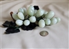 Green stone vintage grapes cluster carving display