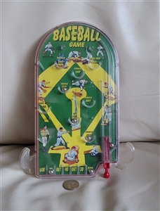Schylling baseball handheld pinball game 2006 retro edition with red spring plunger travel companion