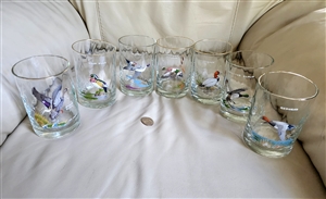 Ned Smith collectible duck decorated glasses
