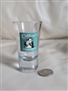 Vintage novelty shot glass featuring College When the leaders of tomorrow are drunks of today graphic