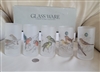 Hoya Japan Collection of Birds frosted cordial glasses set of 5 with Siberian Rubythroat