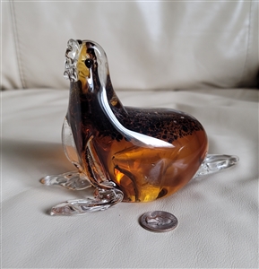 Walrus amber art glass decorative home display