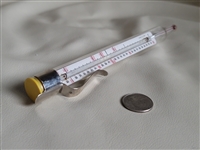 Pre-owned vintage Chaney Acu-Rite candy and deep fry thermometer for display or collection