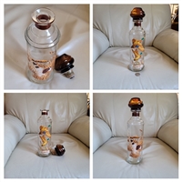 vintage wildlife glass decanter set flying ducks hunting dog vintage wildlife glass decanter set flying ducks hunting dog