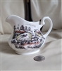 Vintage Yorkshire Staffordshire ironstone creamer with farm scene transferware