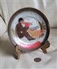 Hand made etched Bethlehem round brass plate elegant handcrafted vintage collectible home decor