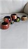 Vintage colorful wooden napkin rings set of 6 table setting accessories home decor