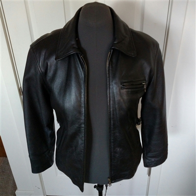 Black leather jacket from Metropolitan, NY. Sz M