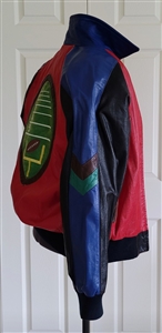 PELLE NY Milano vintage football leather bomber varsity jacket
