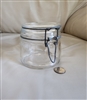 Storage jar clear glass wire lid closure Italy kitchen storage jars