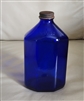 preowned vintage squibb cobalt blue glass medicine bottle