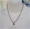 Patina silver women necklace by Liz Claiborne New Wave with round pendant collectible jewelry