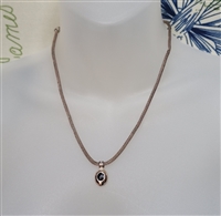 Patina silver women necklace by Liz Claiborne New Wave with round pendant collectible jewelry