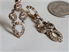 vintage 1980s monet gold tone multi loop amber dangle earrings