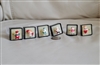 Colorful carnival novelty adjustable rings set of 6 adjustable size colorful various figural tops