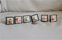 Colorful carnival novelty adjustable rings set of 6 adjustable size colorful various figural tops