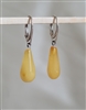 Vintage Polish Baltic Amber Teardrop Dangle Earrings Jewelry