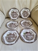 â€‹Johnson Brothers Heritage Hall Pennsylvania Fieldstone ironstone set of 6 bread and butter plates with green mark made in England
