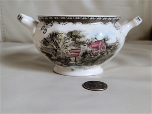 Johnson Brothers The Friendly Village The Lily Pond ironstone sugar bowl without lid made in England