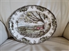 Johnson Brothers The Friendly Village Harvest Time 13 inch oval ironstone serving plate made in England circa 1953