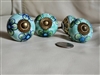 Vintage round porcelain porcelain door knobs 
In hand painted floral decor home decor