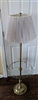 vintage stiffel brass floor lamp hollywood regency 1960s with glass tray table and original shade